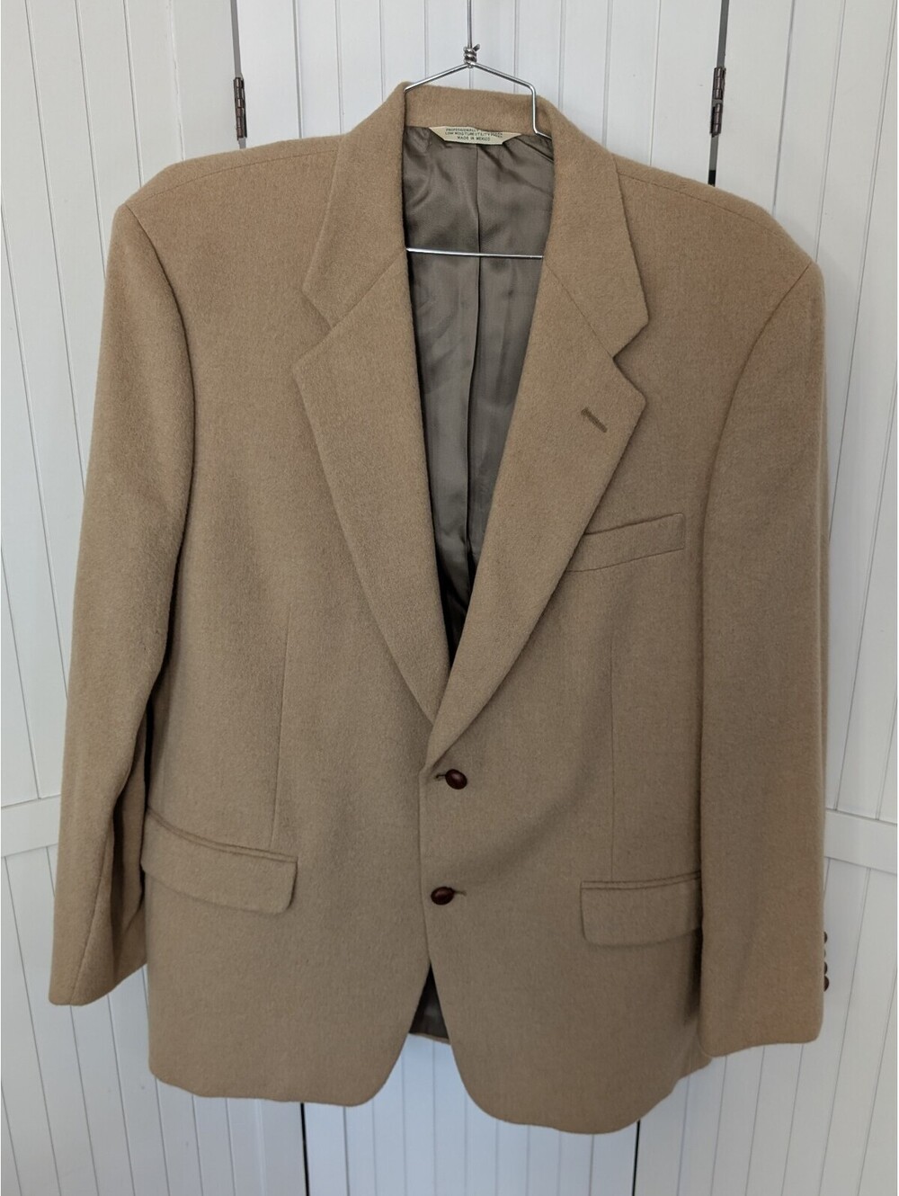 Vintage Evan-Picone 100% Camel Hair Sport Coat Blazer Tan Men's 44L Hecht's